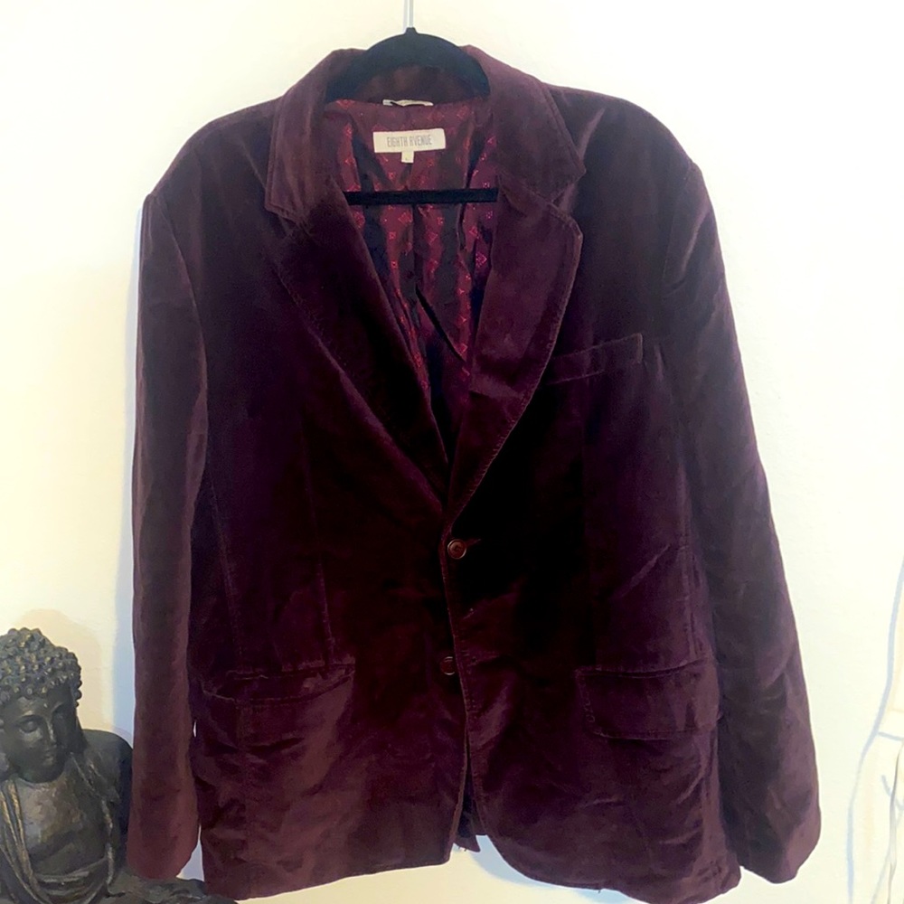Eighth Avenue - Purple Velvet Blazer - Men’s Large